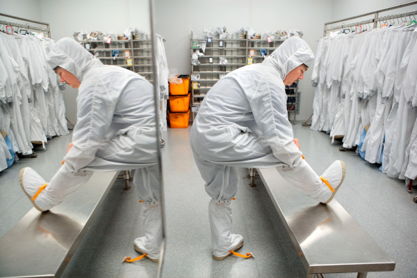 Gowning up to enter the CNF Cleanroom