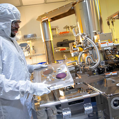 Xallent CEO Kwame Amponsah and his team of engineers use the Cornell NanoScale Science and Technology Facility to fabricate nanoscale probes to test semiconductors and thin-film materials.