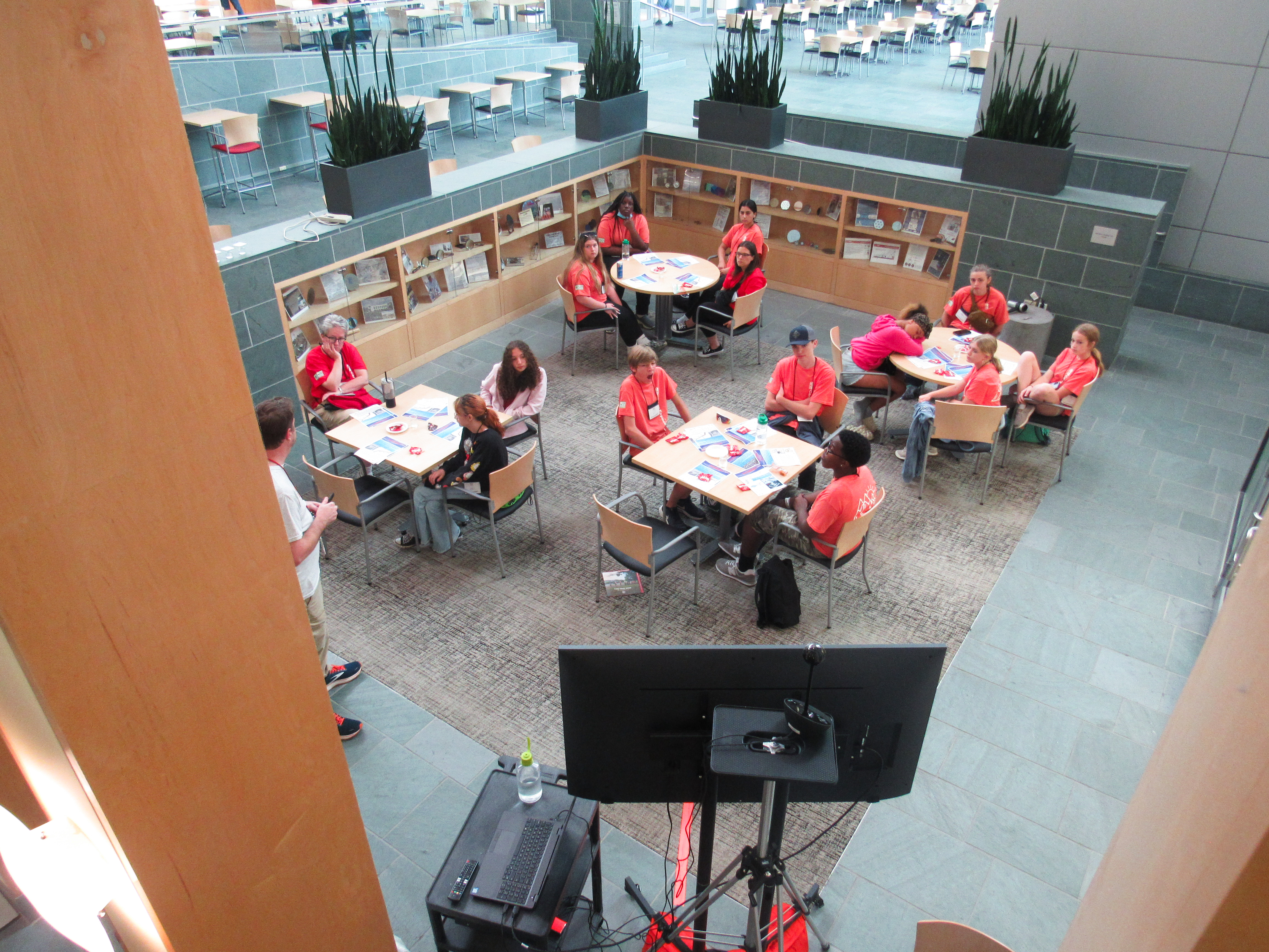 overhead view of 4-H students