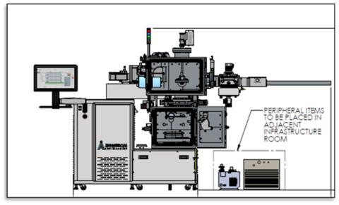 Drawing of Angstrom UHV Ebeam Evaporator 